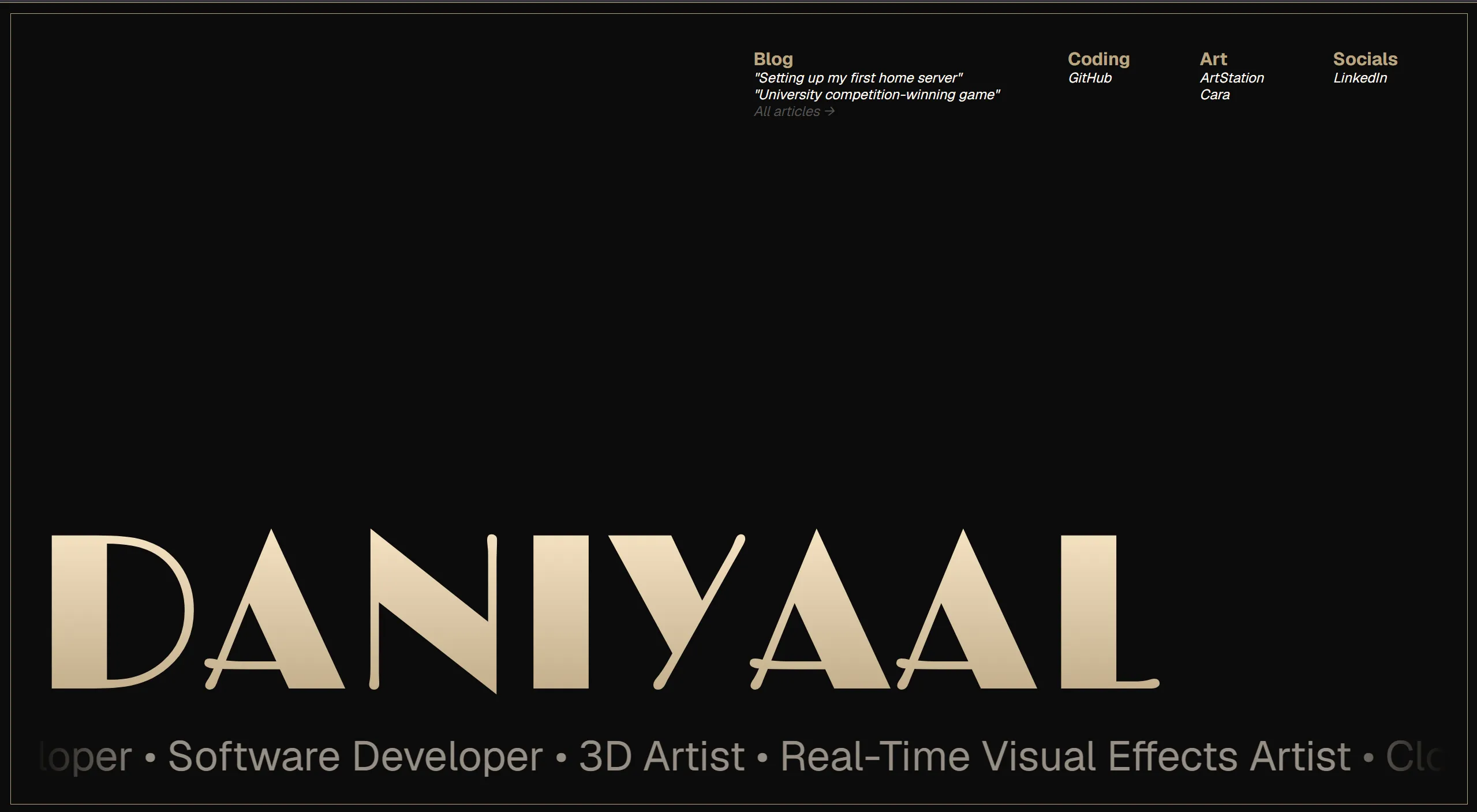 Screenshot of the third design